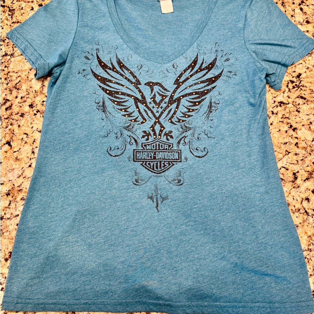 Harley-Davidson Women's Teal Graphic Tee
